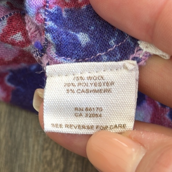 Free People floral cashmere blend cinch waist lightweight sweater, M - Picture 8 of 14